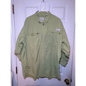 Worldwide Sportsman nylon men’s nylon long sleeve button down‎ shirt Size 2XL